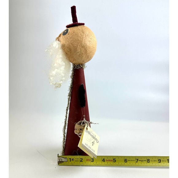 Vintage Santa Claus Tree Topper Santa With Cute Head Basket NWT 13" Hand Made - Picture 12 of 14